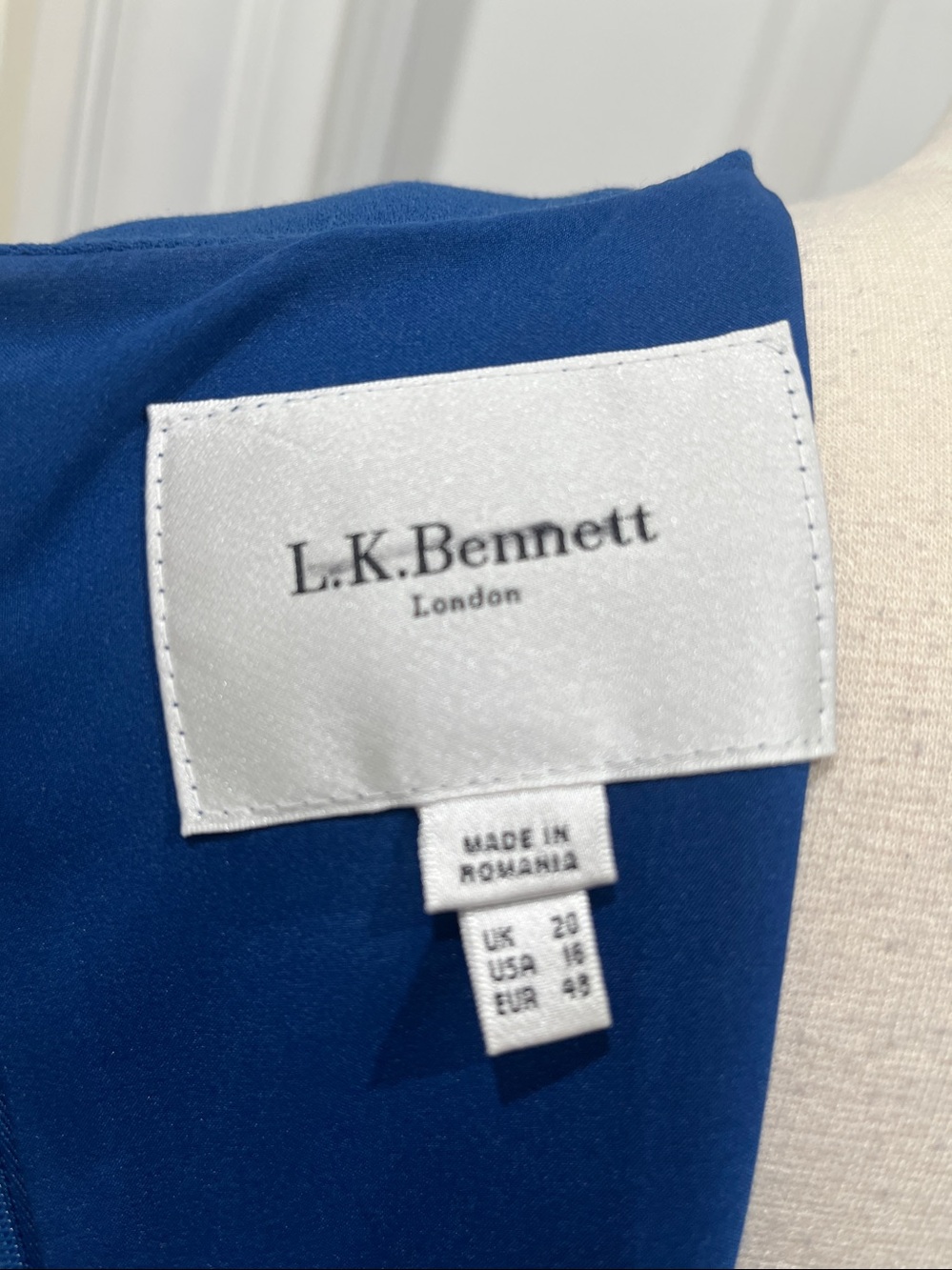 L.K. Bennet Aylin Midi Dress in Hockney Blue Size 16 - Picture 8 of 15